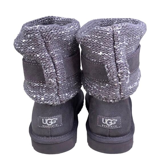 NWT UGG Women’s Cambridge Grey Metallic Pull On Winter Boots Size US 6 - Picture 6 of 8